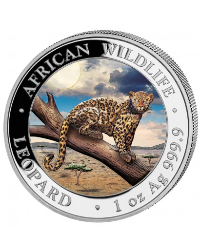 Somalia 2021  Leopard 1 oz Silber FARBE