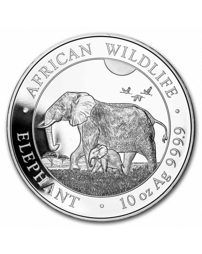 Somalia 2022  Elefant 10 oz Silber