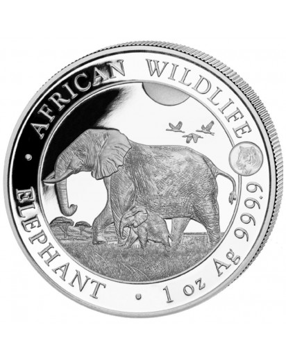 Somalia 2022 Elefant   Privy Tiger  1 oz Silber