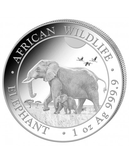 Somalia 2022  Elefant 1 oz Silber