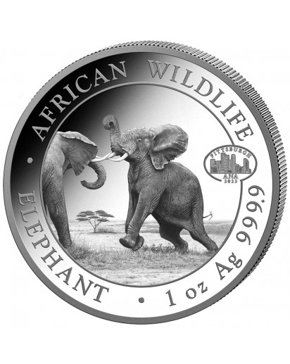 Somalia 2023  Elefant Privy  ANA  Pittsburgh  1 oz Silber