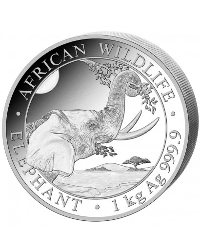 Somalia 2023  Elefant 1 Kilo Silber