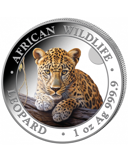 Somalia 2025  Leopard 1 oz Silber  FARBE