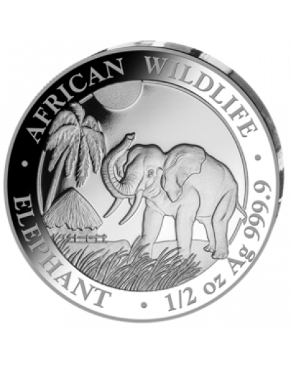 Somalia 2017   Elefant 1/2 oz Silber