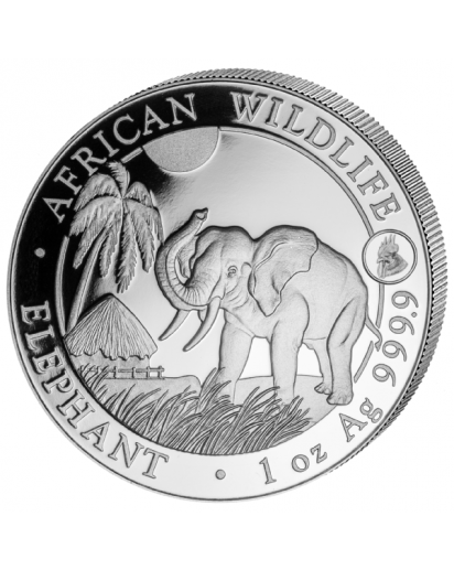 Somalia 2017   Elefant Privy Hahn 1 oz Silber