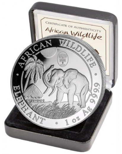 Somalia 2017   Elefant Privy WMF Berlin Auflage 1000 Stück 1 oz Silber