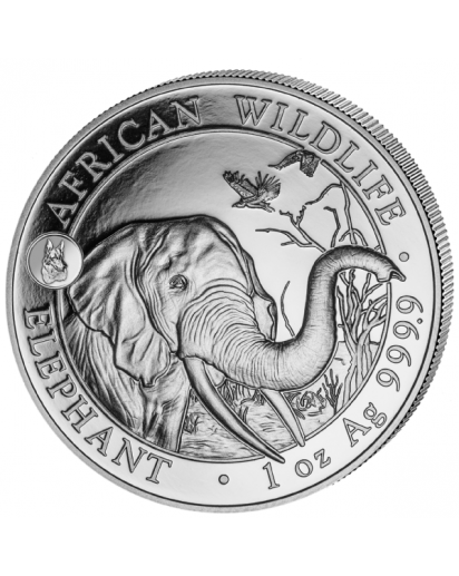 Somalia 2018   Elefant Privy Hund 1 oz Silber