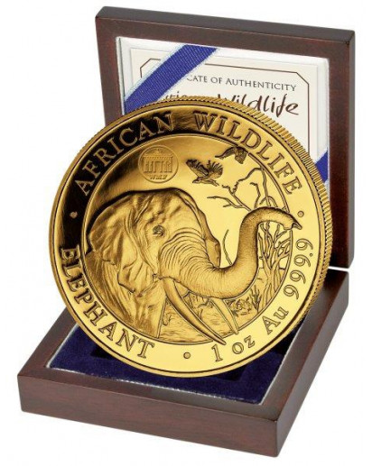 Somalia 2018   Elefant Privy WMF Berlin Brandenburger Tor  Auflage 100 Stück 1 oz Gold