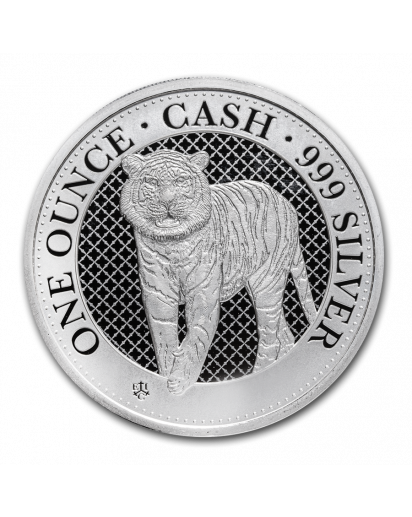 St. Helena 2019  Cash India Wildlife - The Bengal Tiger Silber 1 oz