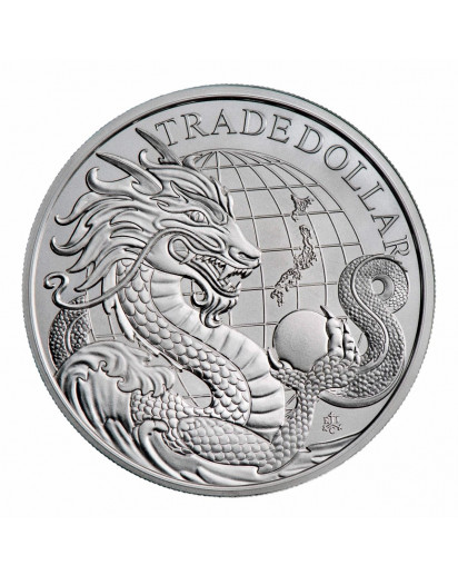 St. Helena 2023 Modern Japan Trade Dollar Silber 1 oz