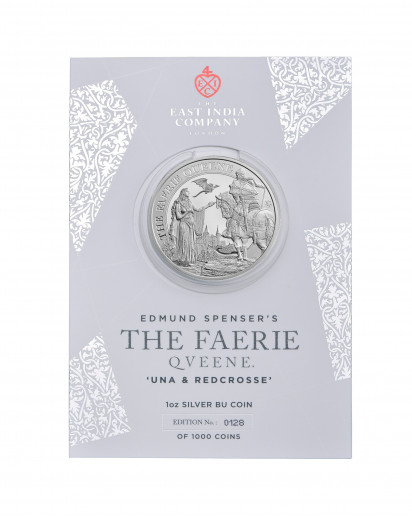 St. Helena 2023  The Faerie Queene Una and Redcrosse Silber 1 oz  COINCARD