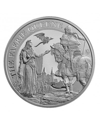 St. Helena 2023  The Faerie Queene Una and Redcrosse Silber 1 oz