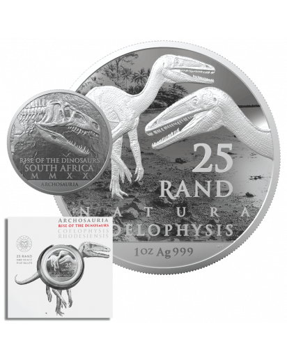 Südafrika 2020  Natura Archosaurier - Coelophysis Silber 1 oz