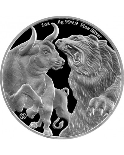 Tokelau 2021  BULL AND BEAR  Silber 1 oz 