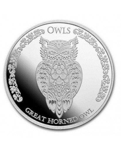 Tokelau 2021 Great Horned OWL - Eule Silber 1 oz