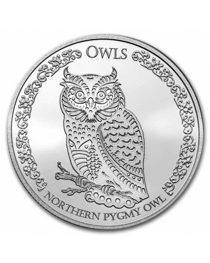 Tokelau 2021 Northern Pygmy Owl - Sperlingskauz Silber 1 oz