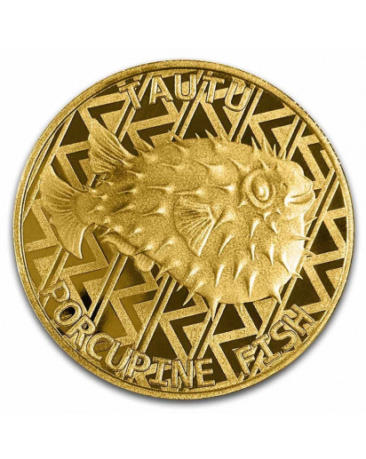 Tokelau 2021  Porcupine Fish - Igelfisch Gold 1 oz