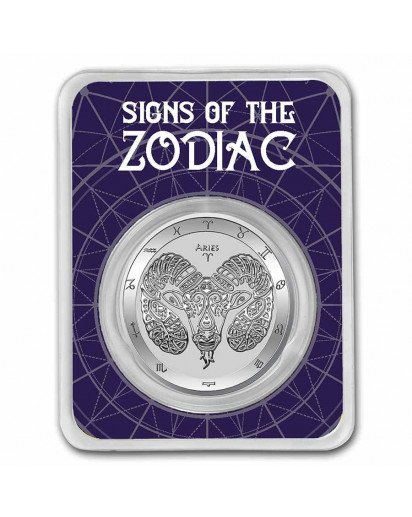 Tokelau 2021 Zodiac - Sternzeichen Widder - Aries Silber 1 oz  BLISTER