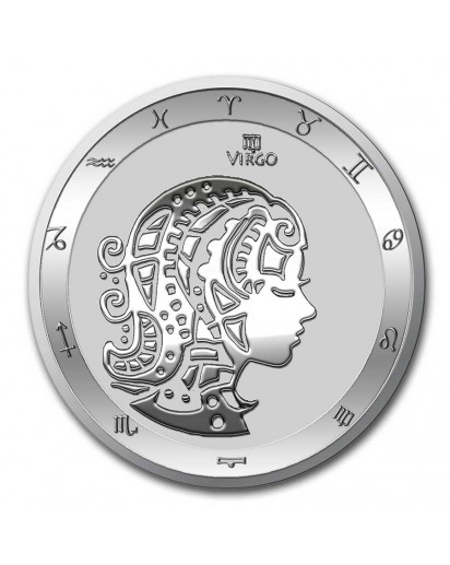 Tokelau 2021 Zodiac - Sternzeichen Virgo - Jungfrau Silber 1 oz