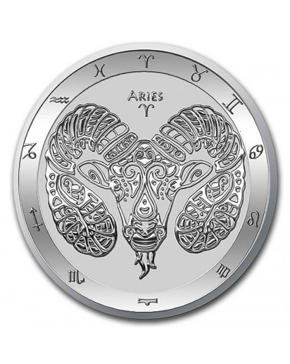 Tokelau 2021 Zodiac - Sternzeichen Widder - Aries Silber 1 oz