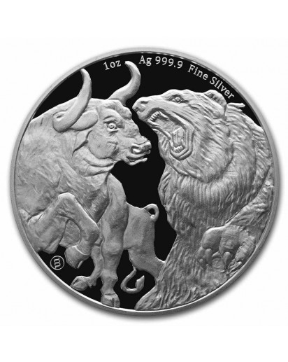 Tokelau 2022  BULL AND BEAR  Silber 1 oz 