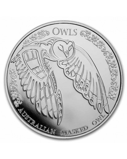Tokelau 2022 AUSTRALIAN MASKED  OWL  Silber 1 oz