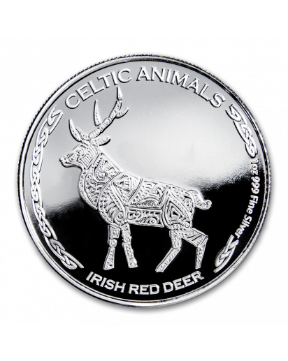 Tschad 2019  Celtic Animals Irish Red Deer Silber 1 oz