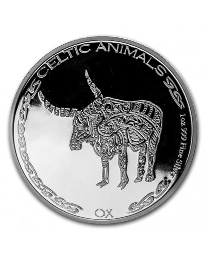 Tschad 2020  Celtic Animals Ox - Ochse Silber 1 oz