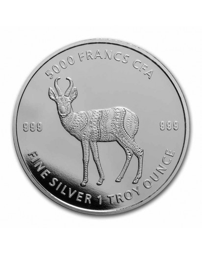 Tschad 2021 Mandala Antilope  Silber 1 oz