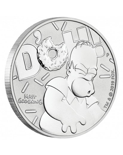 Tuvalu 2019  HOMER SIMPSONS Silber 1 oz  Simpsons