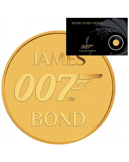 Tuvalu 2020  JAMES BOND 007 Gold 0,5 g Blister