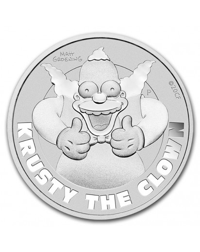 Tuvalu 2020  Krusty der Clown - Die Simpsons COINCARD Silber 1 oz  