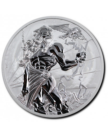 Tuvalu 2021  Zeus - Gods of Olymp Silber 5 oz