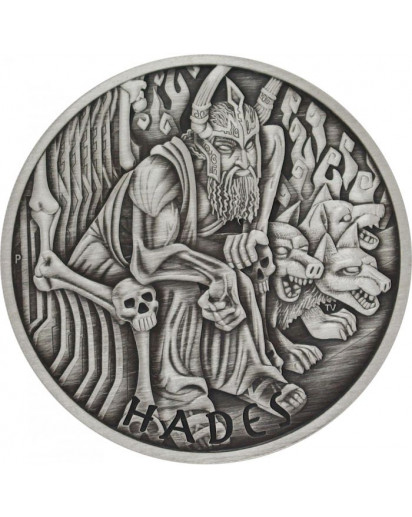 Tuvalu 2021  HADES - Gods of Olymp Silber 1 oz  ANTIK FINISH