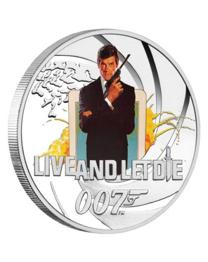 Tuvalu 2021 TO LIVE AND LET DIE - JAMES BOND MOVIE Silber 1/2 oz