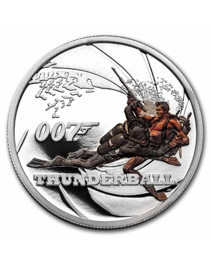 Tuvalu 2021 THUNDERBALL  - JAMES BOND MOVIE Silber 1/2 oz