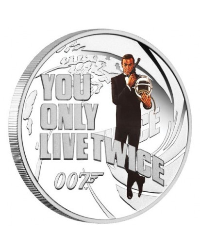 Tuvalu 2021 YOU ONLY LIVE TWICE  - JAMES BOND MOVIE Silber 1/2 oz