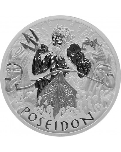 Tuvalu 2021  POSEIDON - Gods of Olymp Silber 1 oz