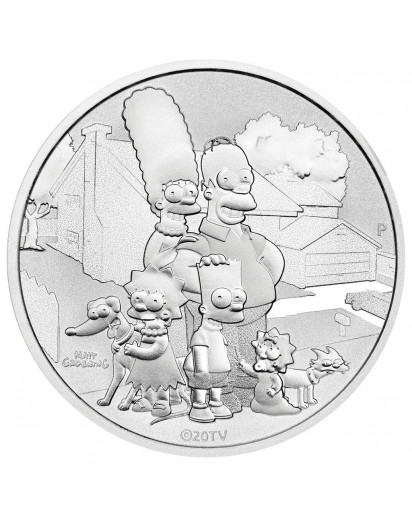 Tuvalu 2021  Family - Familie Simpsons Silber 1 oz  