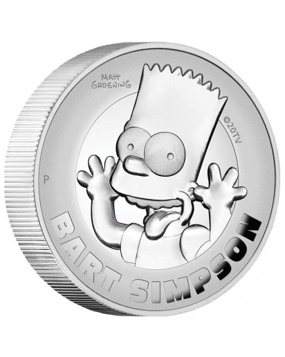 Tuvalu 2021  BART SIMPSONS Silber 2 oz  PP  