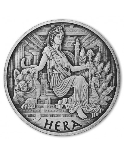 Tuvalu 2022  HERA - Gods of Olymp Silber 1 oz  ANTIK FINISH