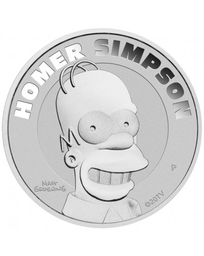 Tuvalu 2022 HOMER SIMPSON Silber 1 oz  