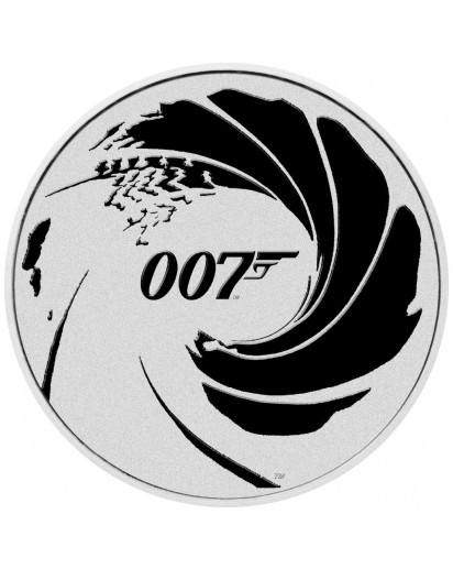 Tuvalu 2022  JAMES BOND 007  BLACK EDITION Silber 1 oz
