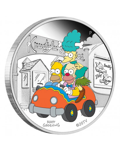 Tuvalu 2022 KRUSTY LU STUDIOS - Simpsons Silber 1 oz  PP