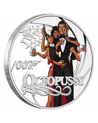 Tuvalu 2022 Octopussy - JAMES BOND MOVIE Silber 1/2 oz