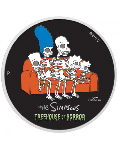 Tuvalu 2022 TREEHOUSE OF HORROR - Simpsons Silber 1 oz  PP