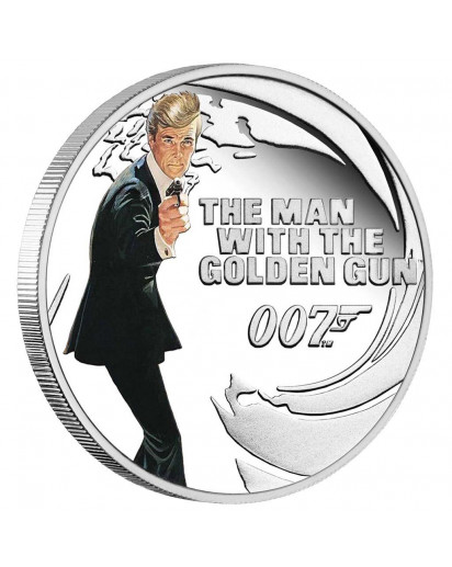 Tuvalu 2021 The Man with the golden Gun - JAMES BOND MOVIE Silber 1/2 oz