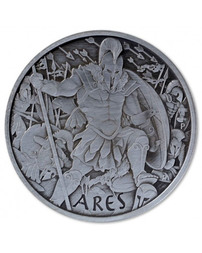 Tuvalu 2023  ARES - Gods of Olymp Silber 1 oz  ANTIK FINISH