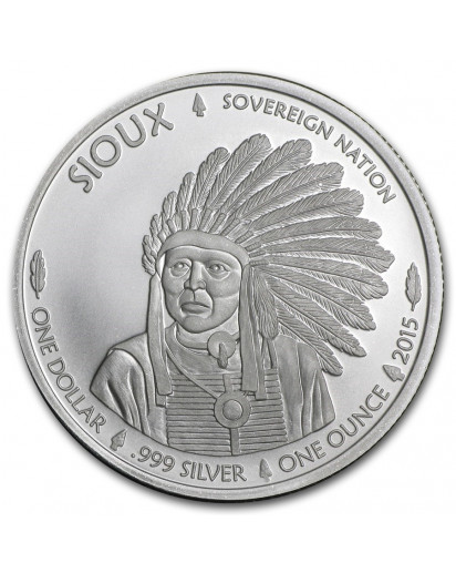 USA 2015  Sioux Indian War Chief  Silber 1 oz