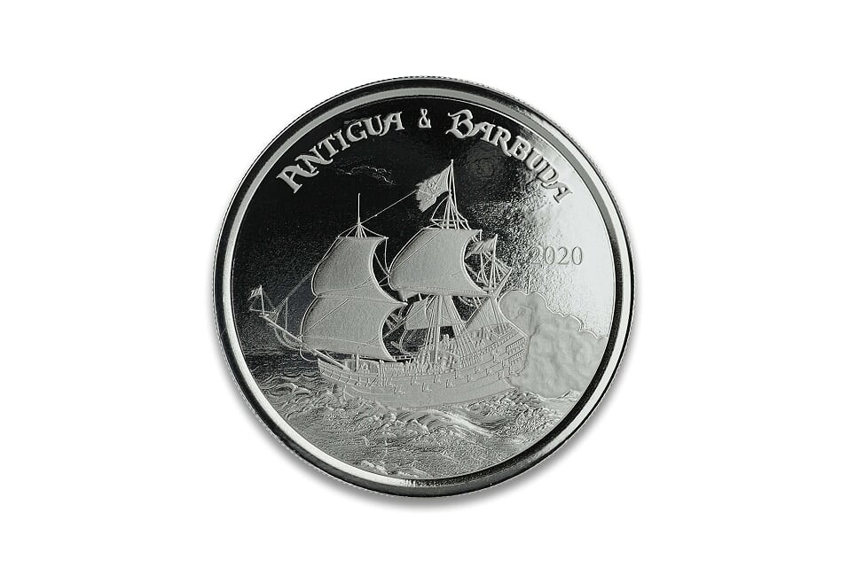 Pièce 1 Oz Argent Rum Runner & Kraken Antigua & Barbade 2024 - Série EC8 - Scottsdale Mint - 25 000 Ex